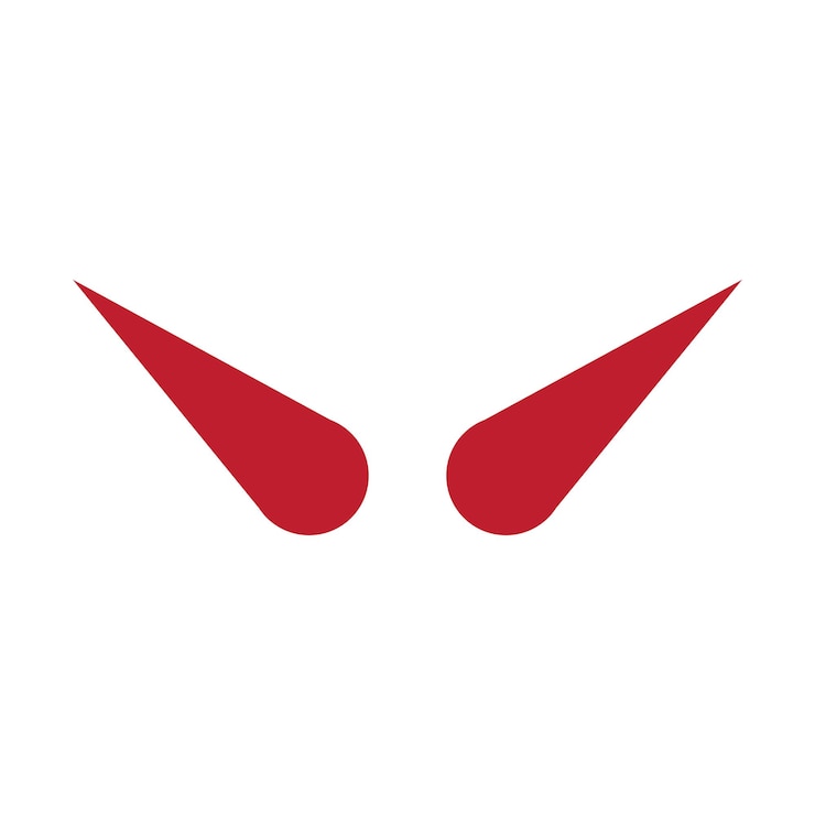 Vetor logotipo de chifres de diabo e modelo vetorial
