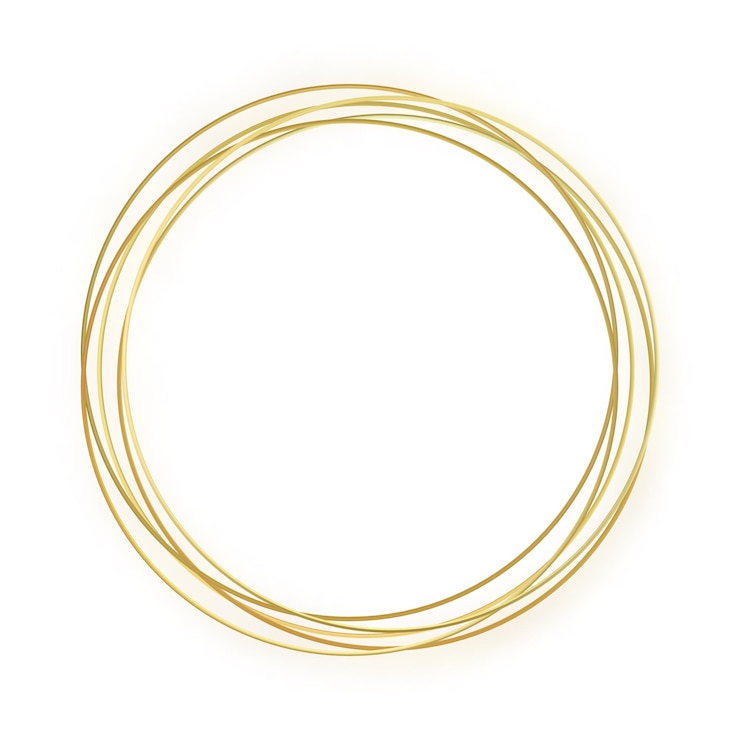 Vetor logotipo de círculo de luxo de estrutura redonda fina dourada
