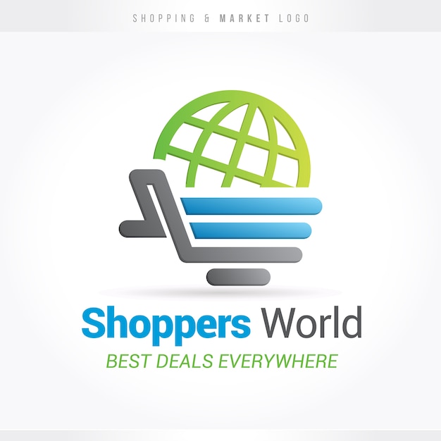 Logotipo de compras e mercados