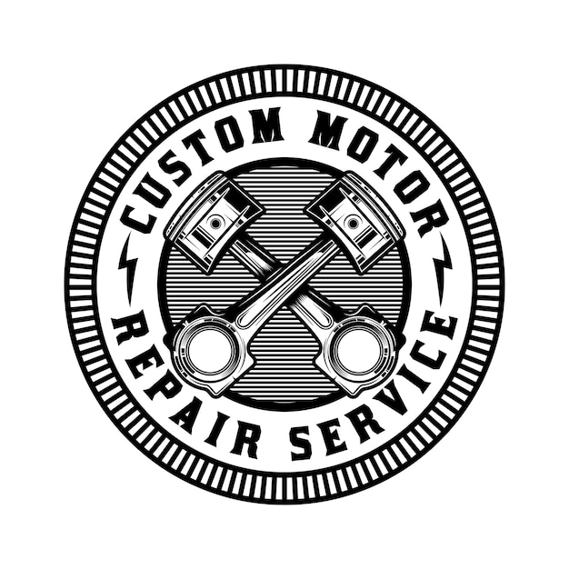 Logotipo de conserto de motocicletas vintage