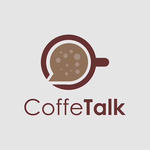 Logotipo de conversa de café perfeito para negócios de cafeteria