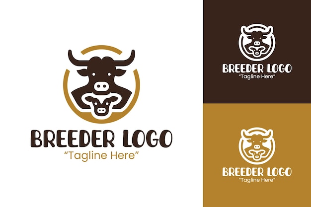 Logotipo de criador moderno e profissional para marca empresarial em marrom e branco