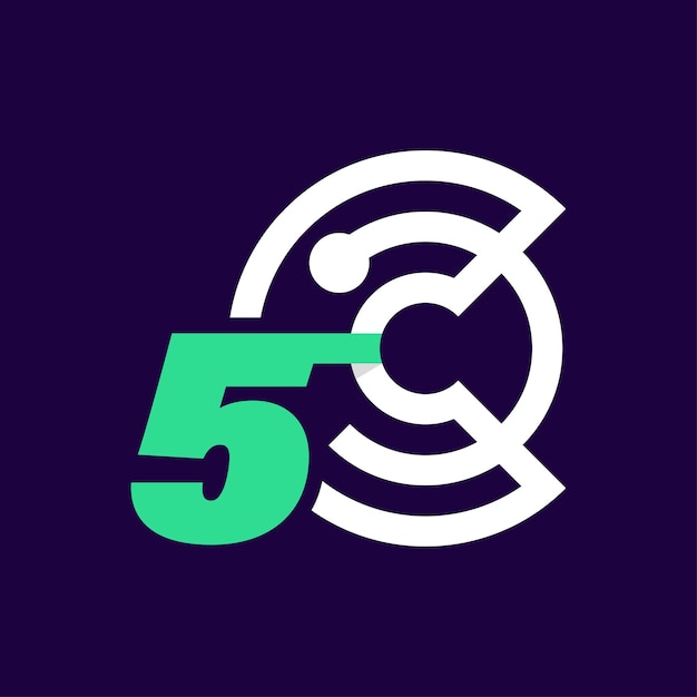 Logotipo de criptografia numérico 5