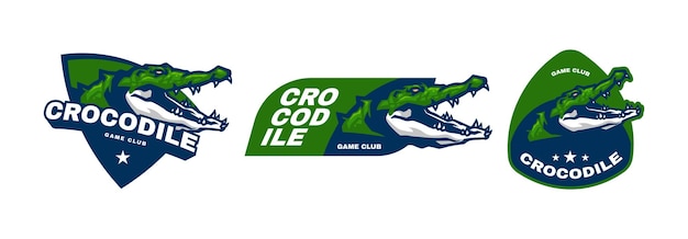 Vetor logotipo de crocodilo desporto