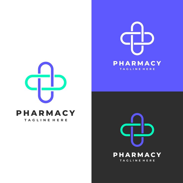 Vetor logotipo de cuidados de saúde com forma abstrata