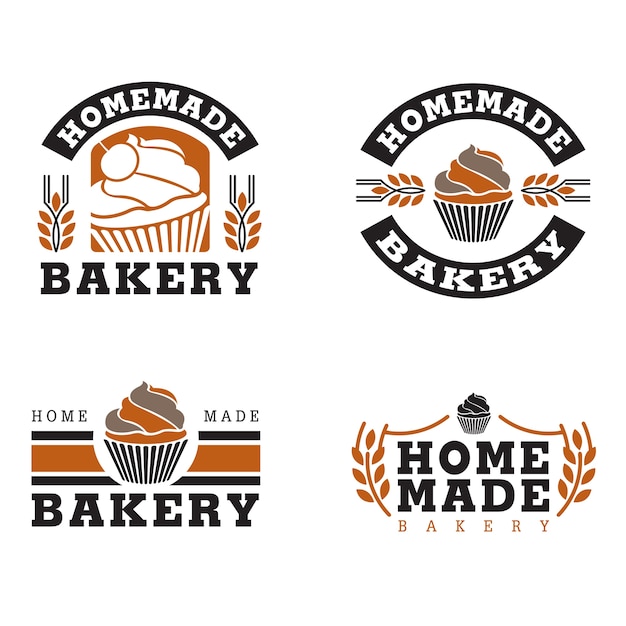 logotipo de cupcake e padaria