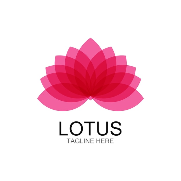 Logotipo de design de flores de lótus ícone de modelo