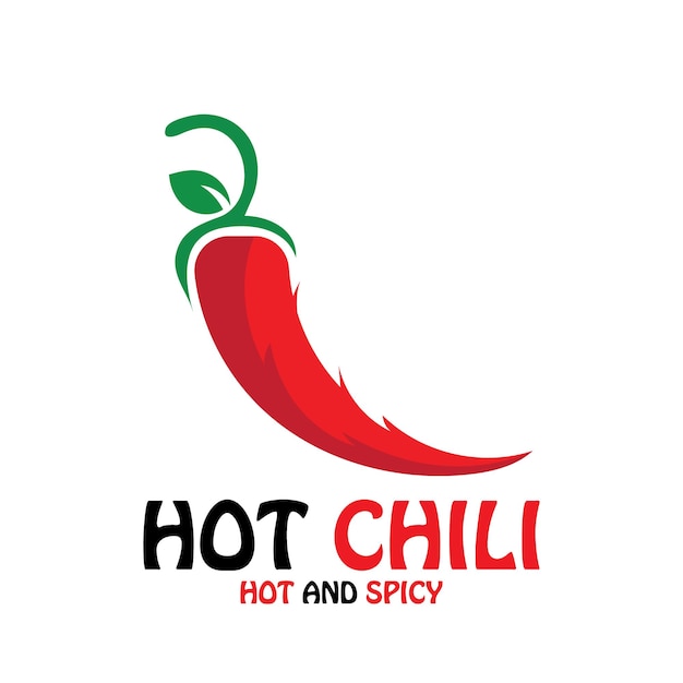 Logotipo de design de modelo de ilustração vetorial de ícone picante quente de pimentão