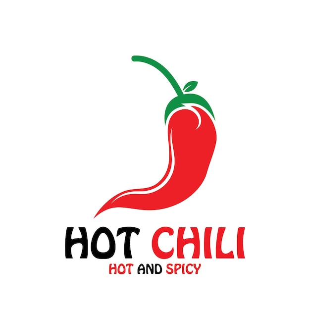 Logotipo de design de modelo de ilustração vetorial de ícone picante quente de pimentão