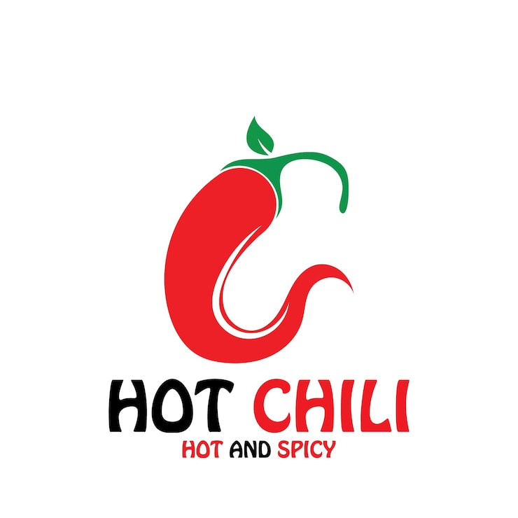 Vetor logotipo de design de modelo de ilustração vetorial de ícone picante quente de pimentão
