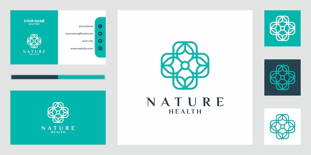 Logotipo de design luxuoso da natureza que inspira