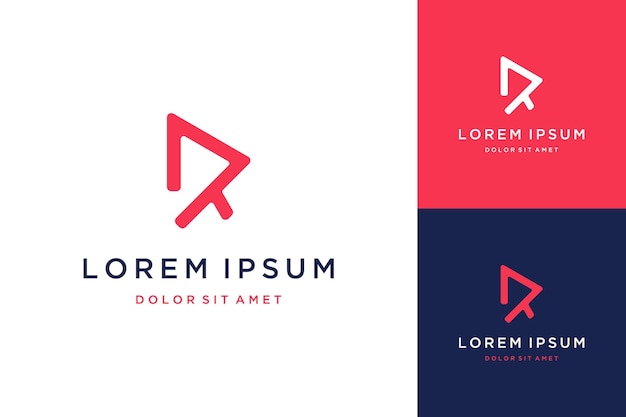 Logotipo de design moderno ou monograma ou iniciais da letra r