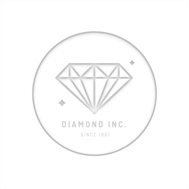 Vetor logotipo de diamante de design elegante