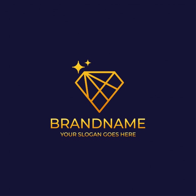 Logotipo de diamante de luxo