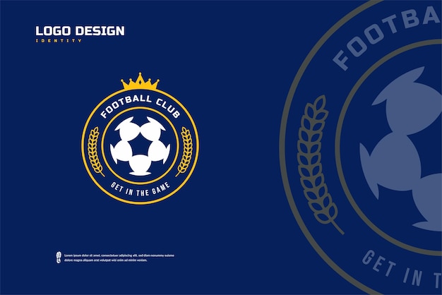 Logotipo de distintivo de futebol de futebol identidade de equipe esportiva vetor modelo de torneio de futebol design de distintivo esport