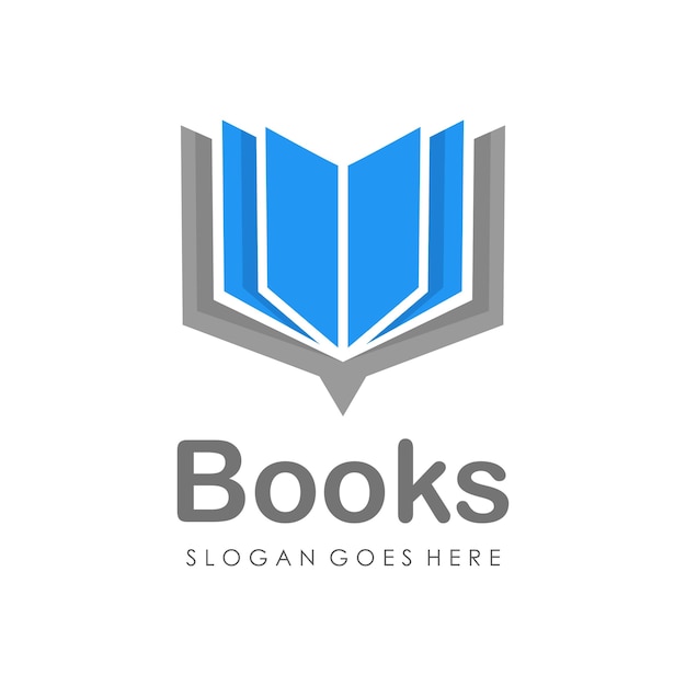Logotipo de educação e livro