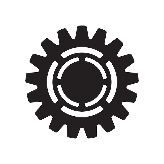 Logotipo de engrenagem Modelo de desenho de ilustração de ícone vetorial