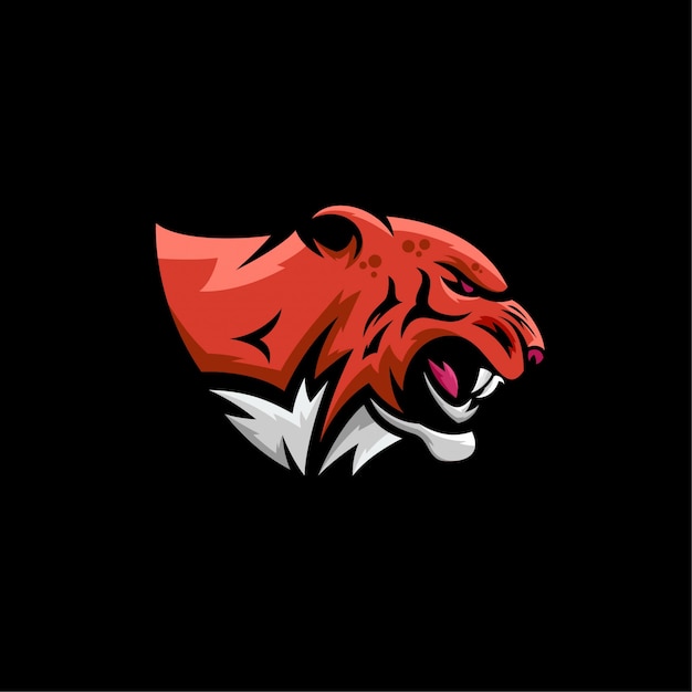 Logotipo de esports de cabeça de tigre