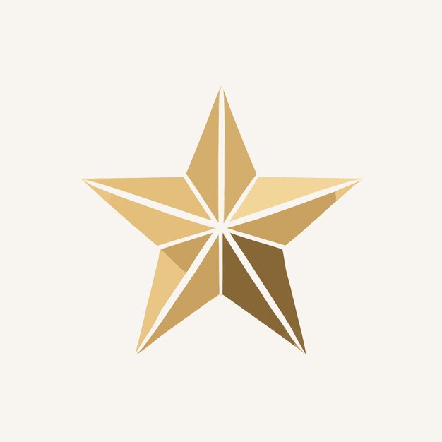 Logotipo de estrela dourada sobre fundo branco