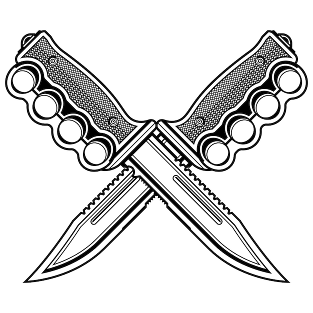Logotipo de faca afiada