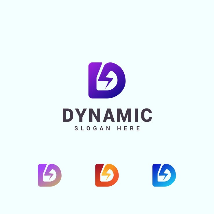 Logotipo de faísca dinâmica da letra D