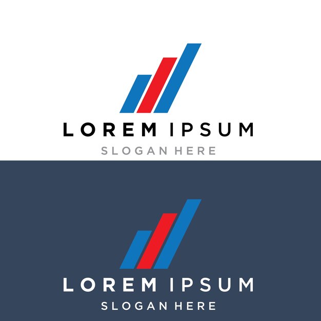 Vetor logotipo de finanças empresariais e marketing desenho de ilustração vetorial