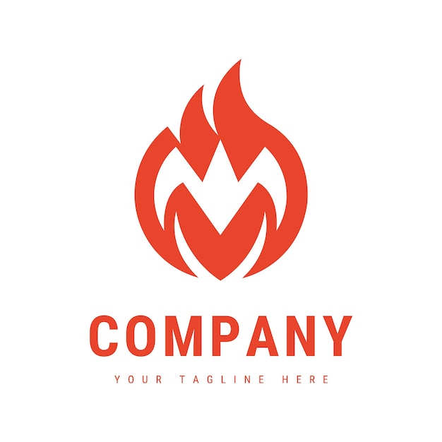 Vetor logotipo de fire m