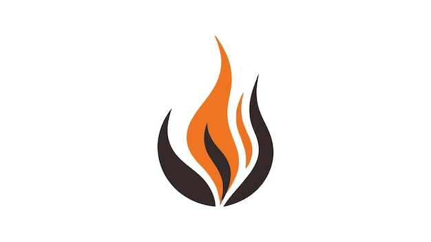 Logotipo de fogo moderno ou ilustração vetorial de design de ícone em fundo branco
