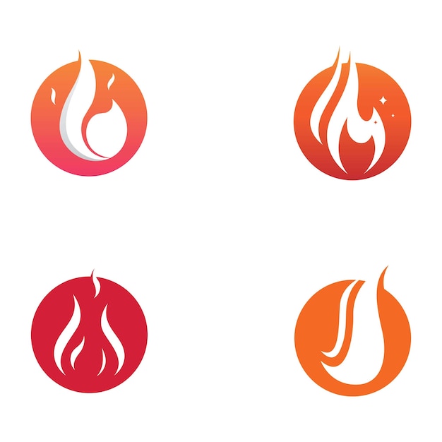 Flame - ilustração do conceito de logotipo vetorial. Sinal de fogo