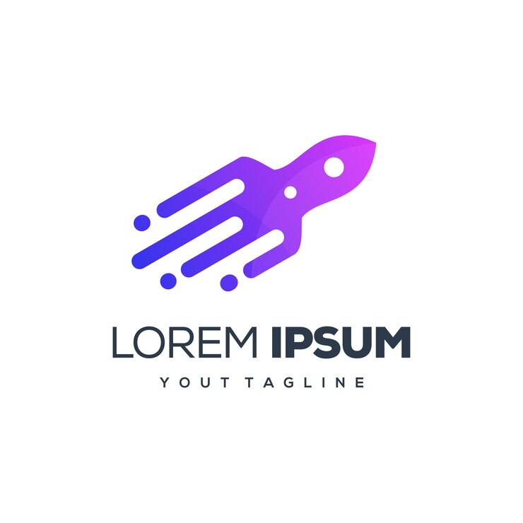 Logotipo de foguete premium