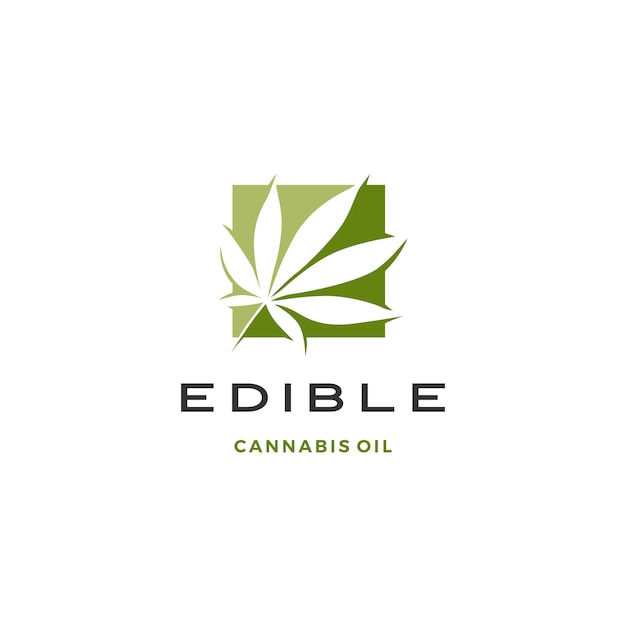 Logotipo de folha de cannabis