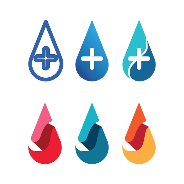 Logotipo de forma redonda isolada logotipo de cor azul imagem de água corrente mar oceano superfície do rio