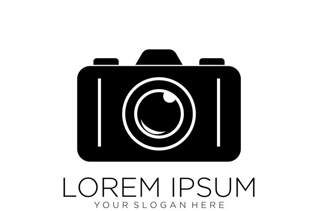 logotipo de fotografia vetorial na cor preta