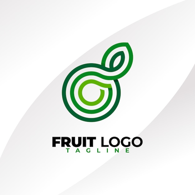 Logotipo de frutas simples e moderno