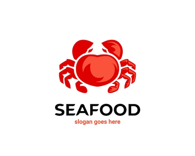 Logotipo de frutos do mar de caranguejo