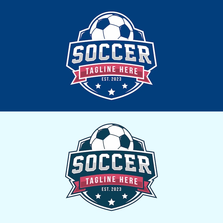 Vetor logotipo de futebol ou clube de futebol sinal distintivo logotipo de futebol vetor design ilustração