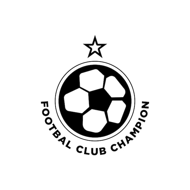 Logotipo de futebol vetorial ou logotipo de futebol sinal de clube de futebol