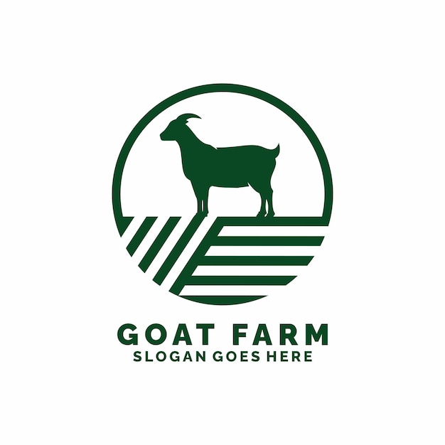 Logotipo de gado de fazenda de cabras