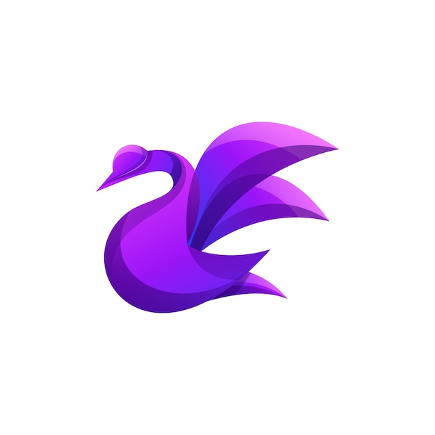 Logotipo de ganso de cor moderna