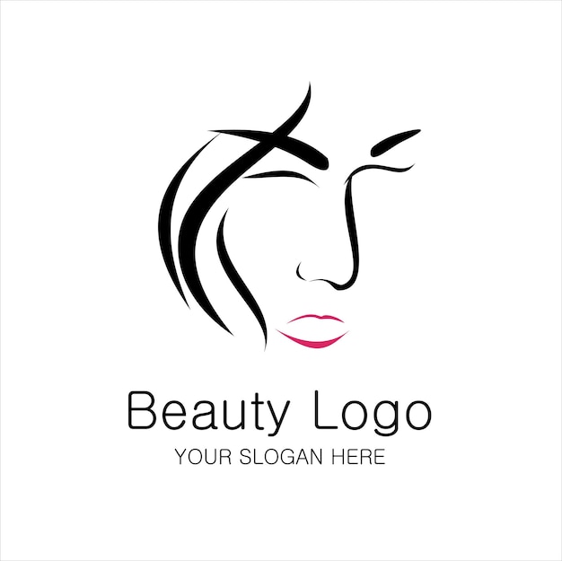 Logotipo de garota de beleza um logotipo elegante para negócios relacionados à moda e penteados de beleza