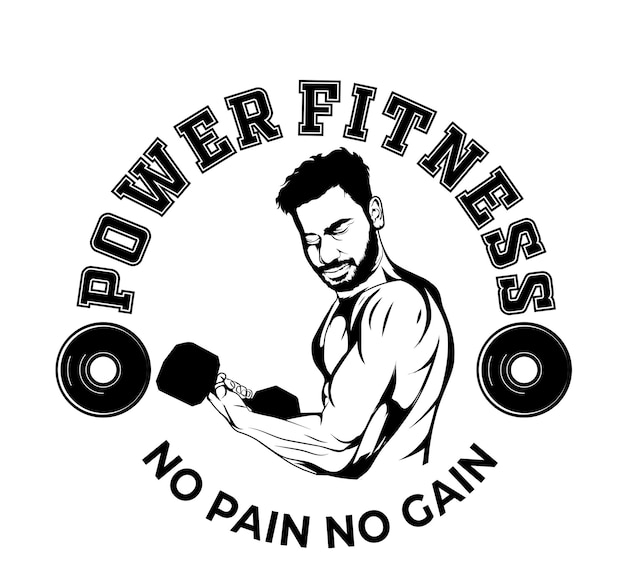 Logotipo de ginástica fitness