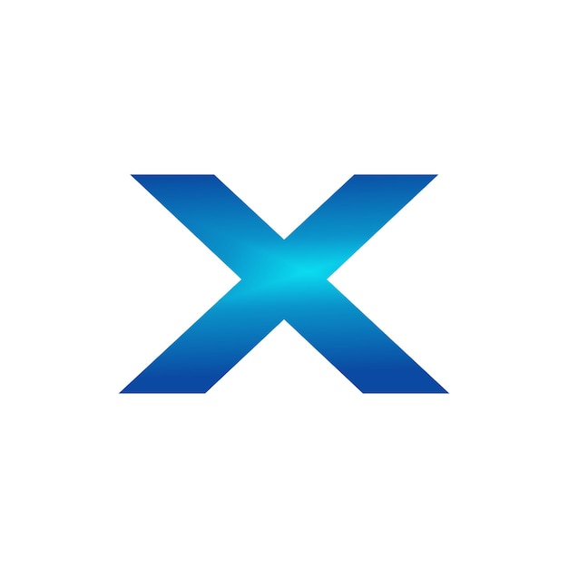 Vetor logotipo de gradiente azul da letra x