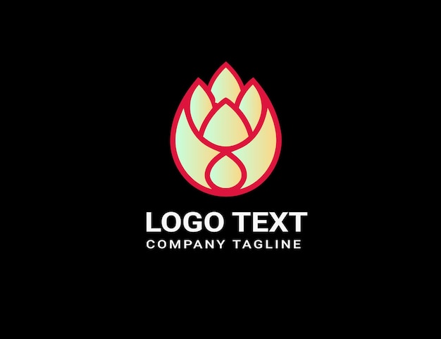 Logotipo de gradiente com forma abstrata