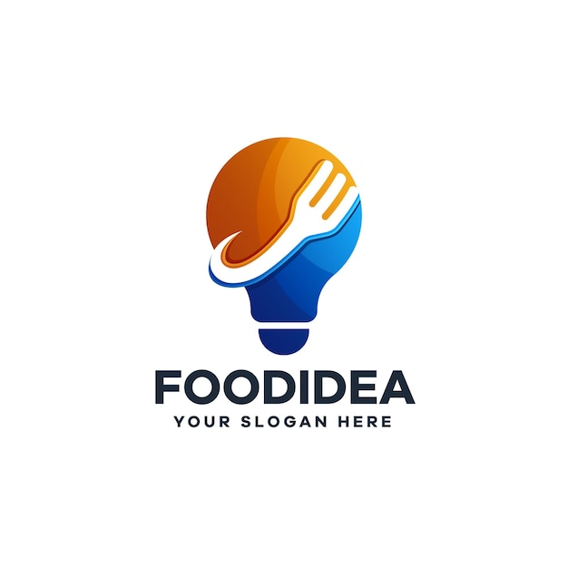 Logotipo de ideia de comida minimalista