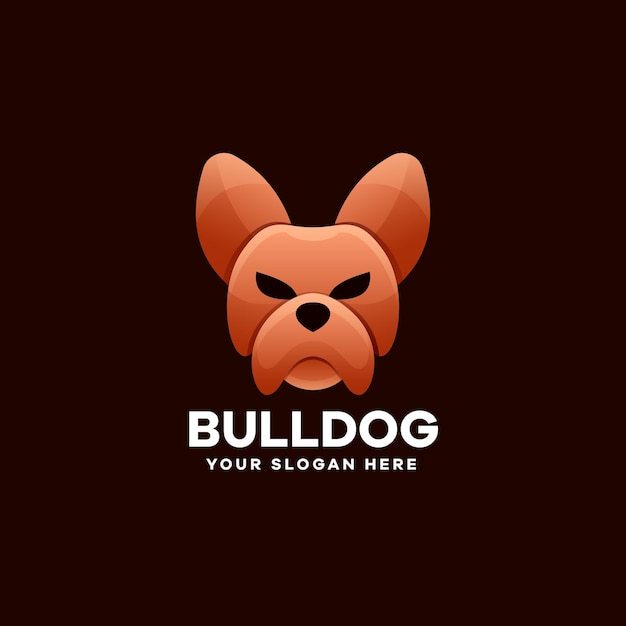 Logotipo de ilustração de buldogue