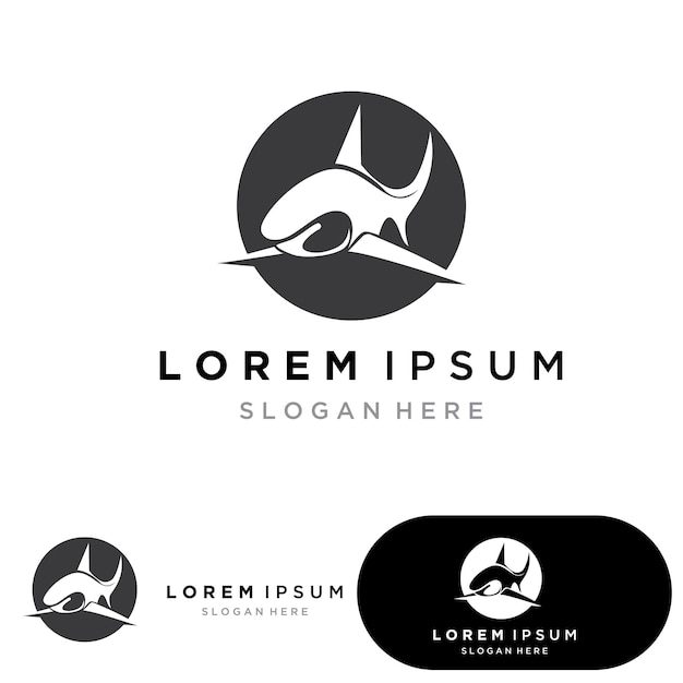 Logotipo de ilustração de tubarão