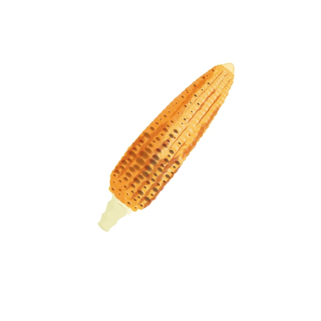 Vetor logotipo de ilustração simples de milho torrado em fundo branco