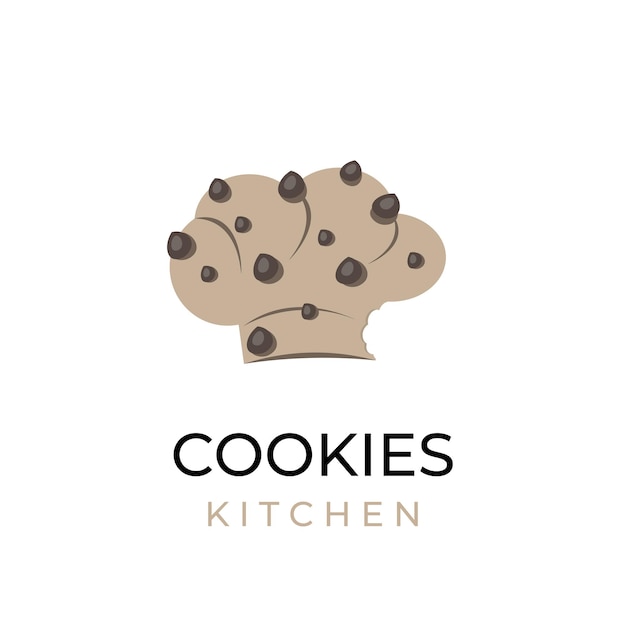 Logotipo de ilustração vetorial de cozinha de biscoitos de chocolate