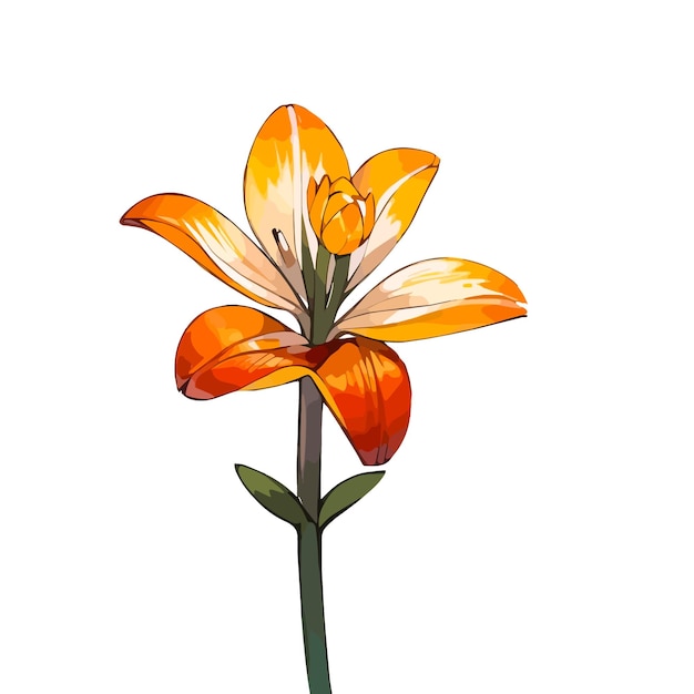 Logotipo de ilustração vetorial de flor de lírio