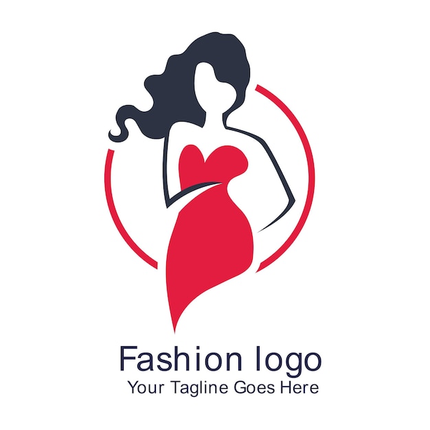 Vetor logotipo de ilustrador para uma loja de roupas de moda